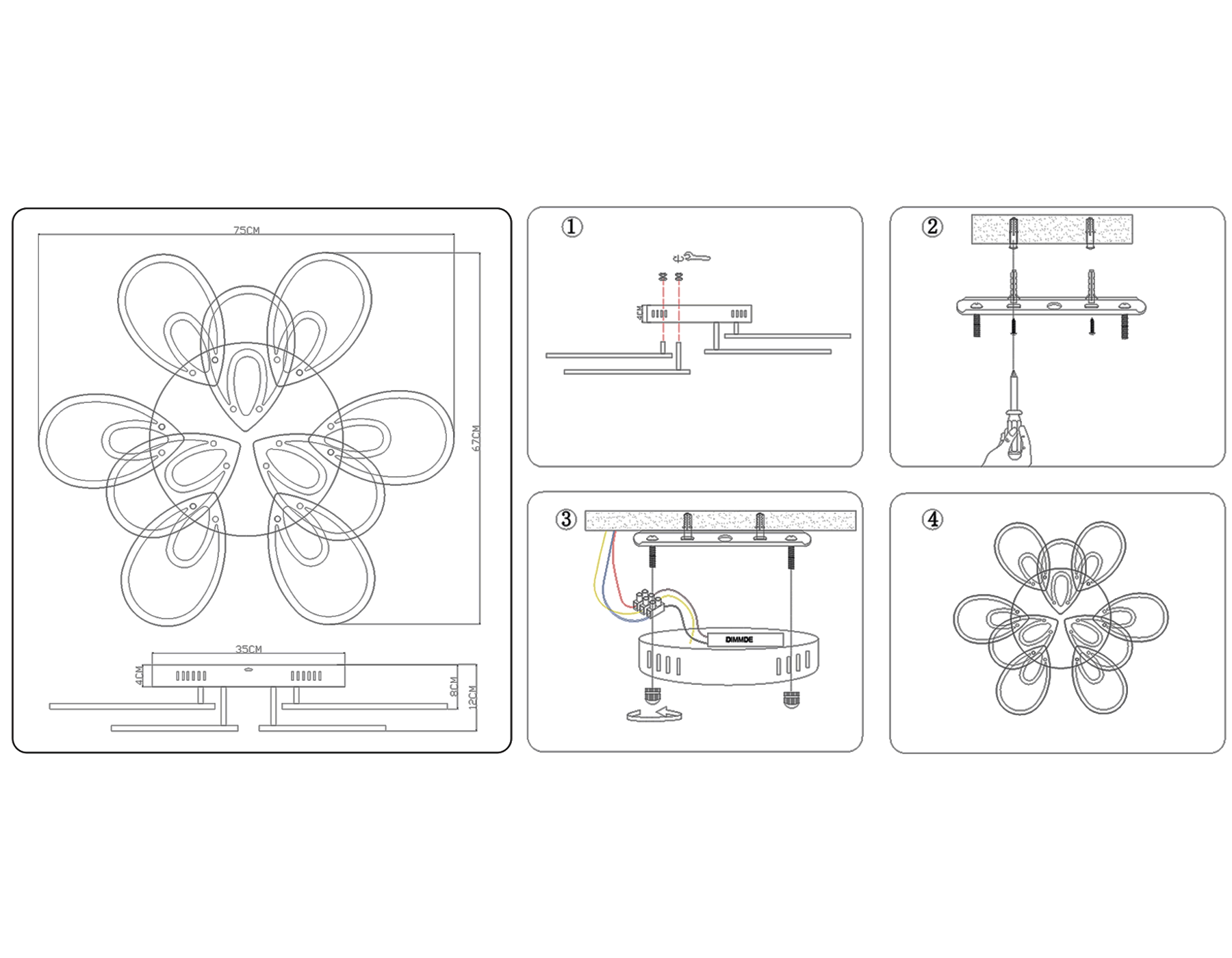 FA471/6+3 CH хром 198W 750*670*120 (ПДУ РАДИО 2.4)
