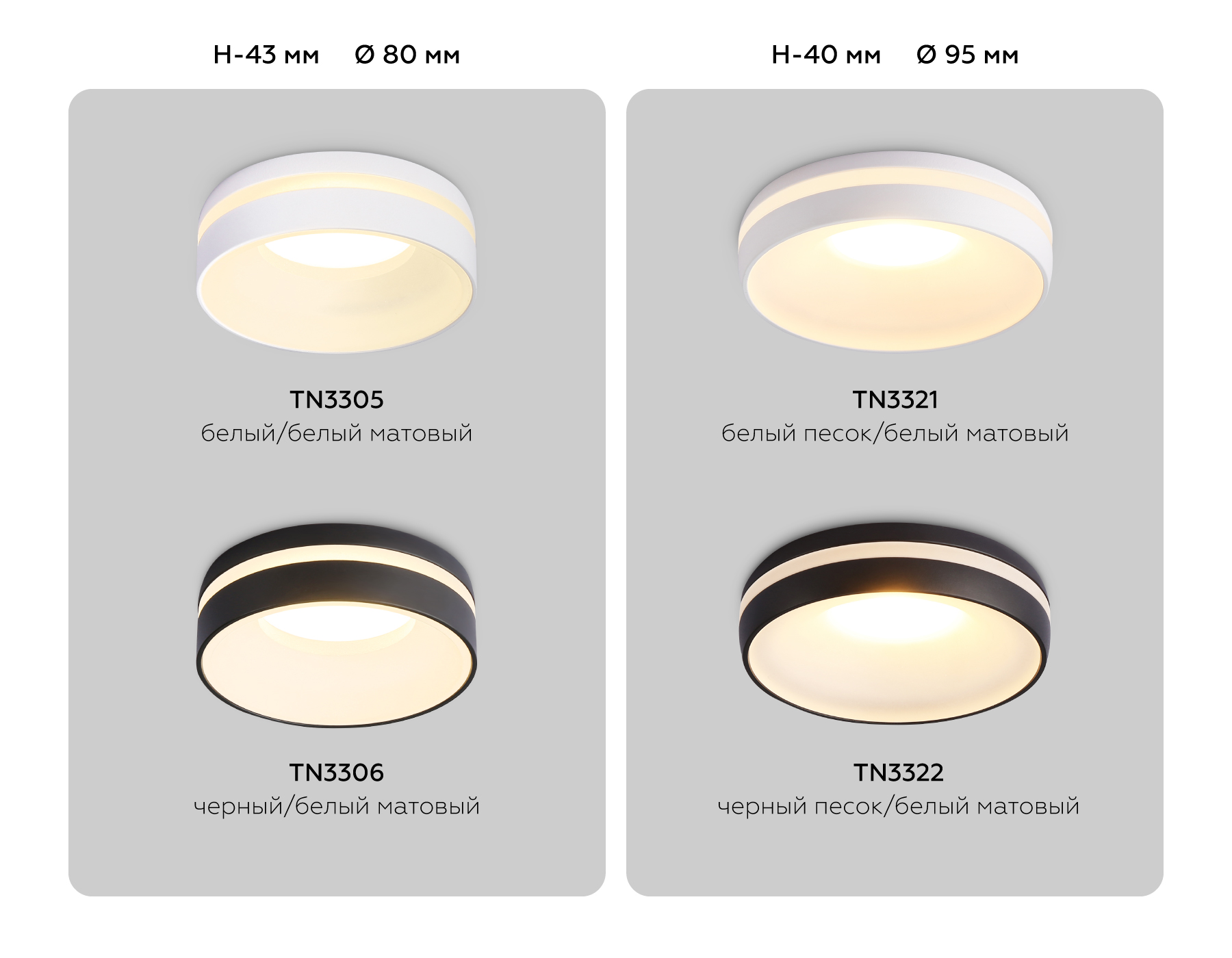 TN3305 WH/FR белый/белый матовый MR16 GU5.3 D80*43