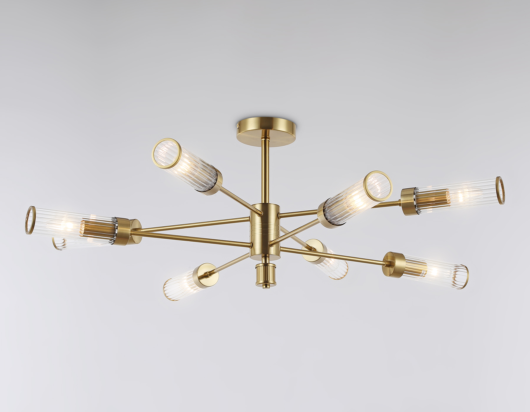 LH55162/8 BS/CL латунь/прозрачный E14/8 max 40W D930*330