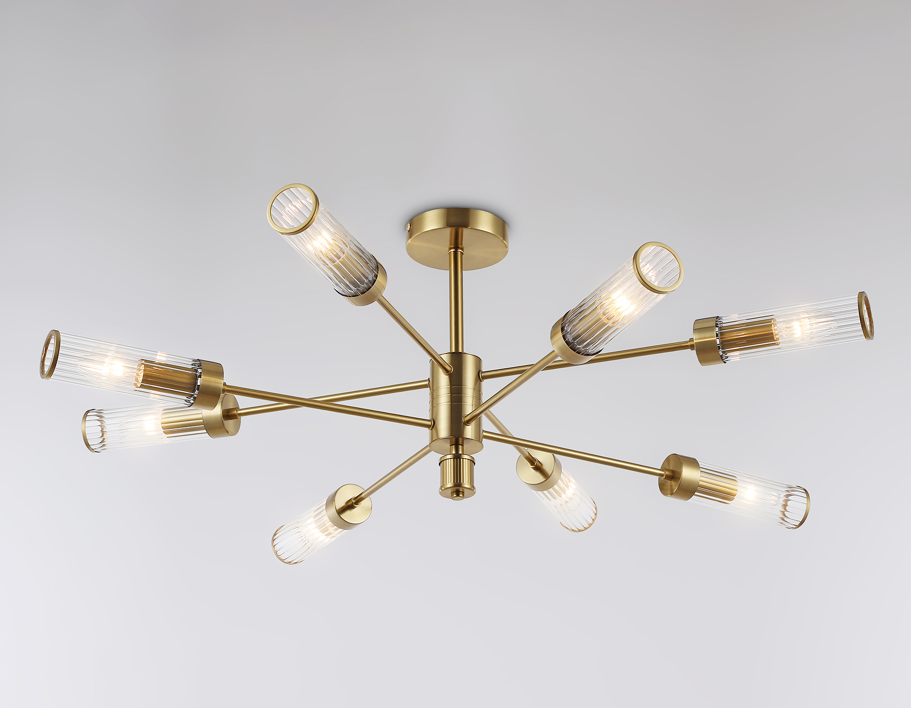 LH55162/8 BS/CL латунь/прозрачный E14/8 max 40W D930*330