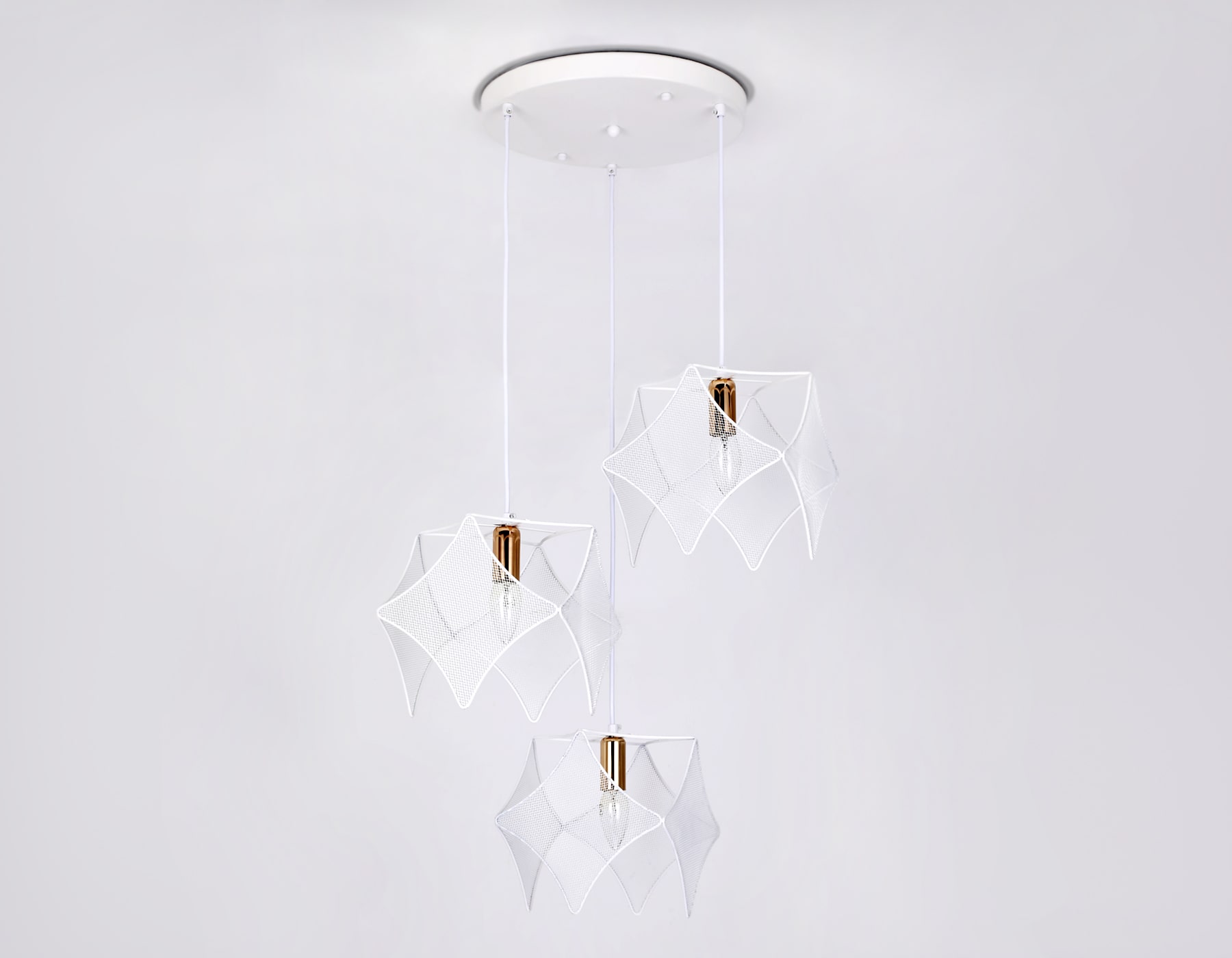 TR8426/3 WH/GD белый/золото E14/3 max 40W D510*1000