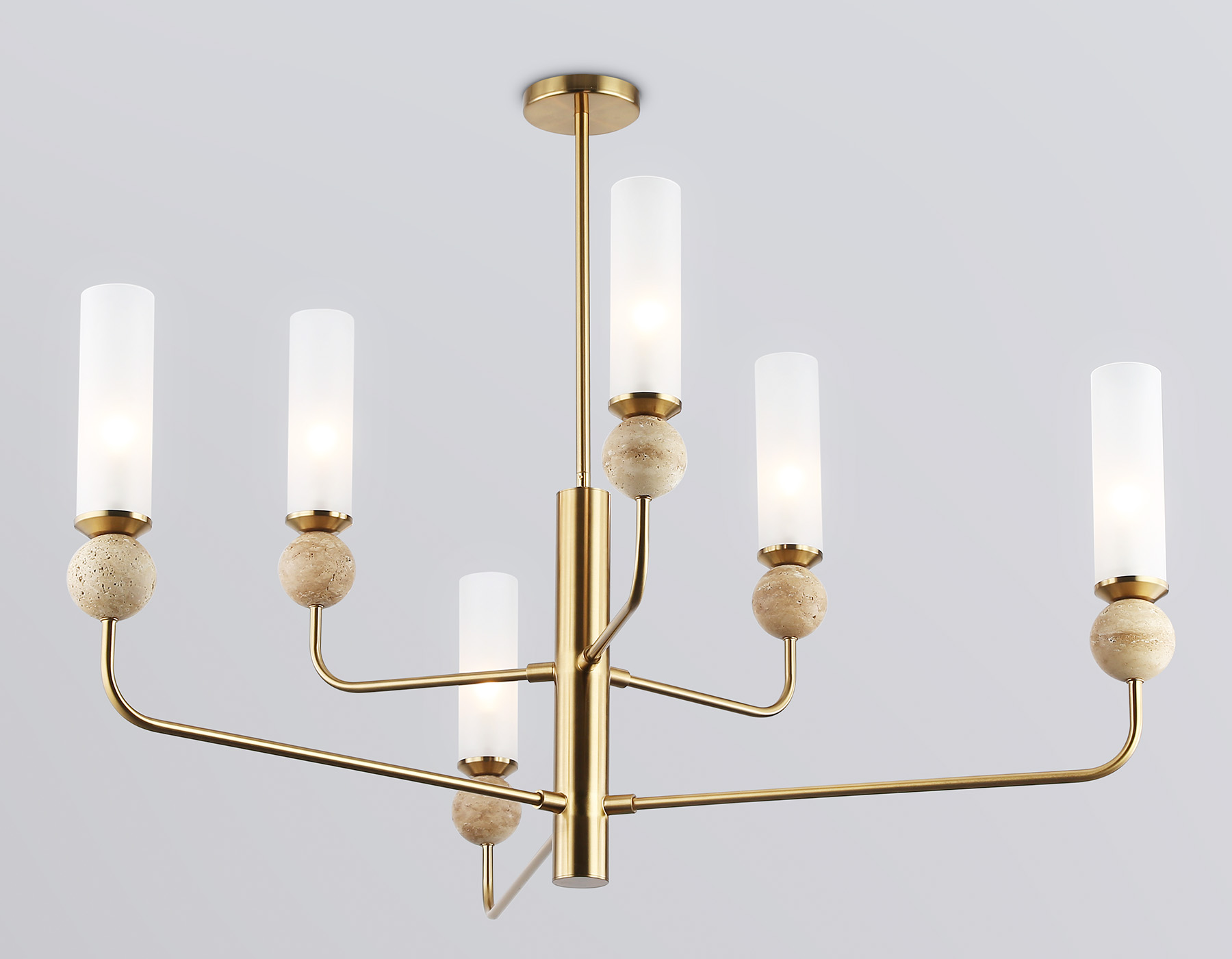 LH53251/6 BS/FR латунь/белый матовый E14*6 max 40W D1050*1445