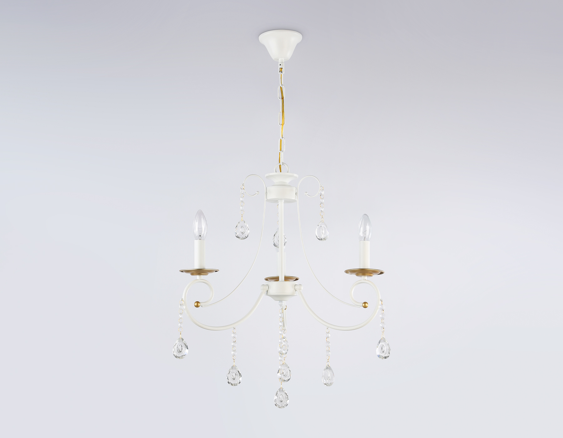 TR4915/3 WH/GD белый/золото E14/3 max 40W D550*860