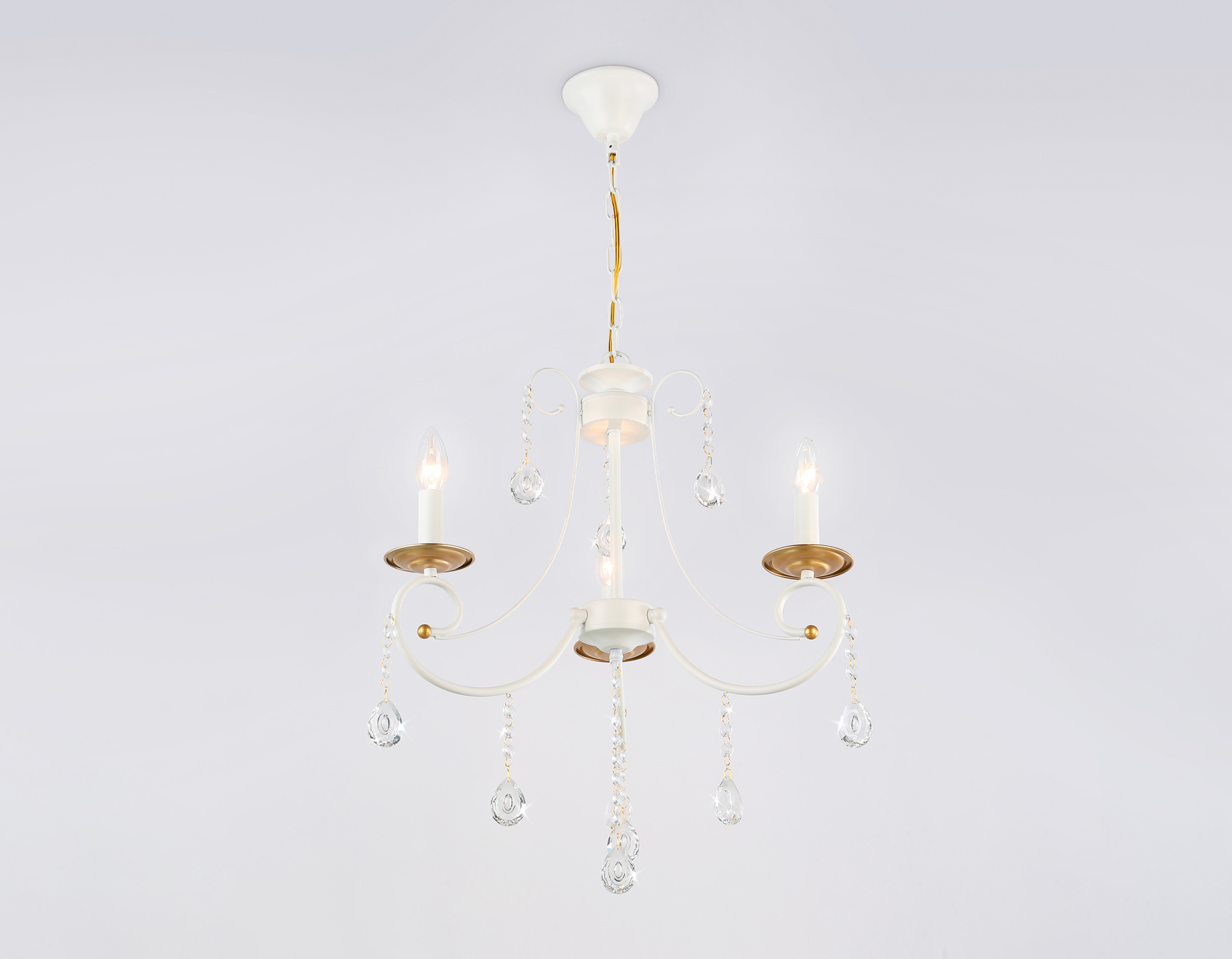 TR4915/3 WH/GD белый/золото E14/3 max 40W D550*860