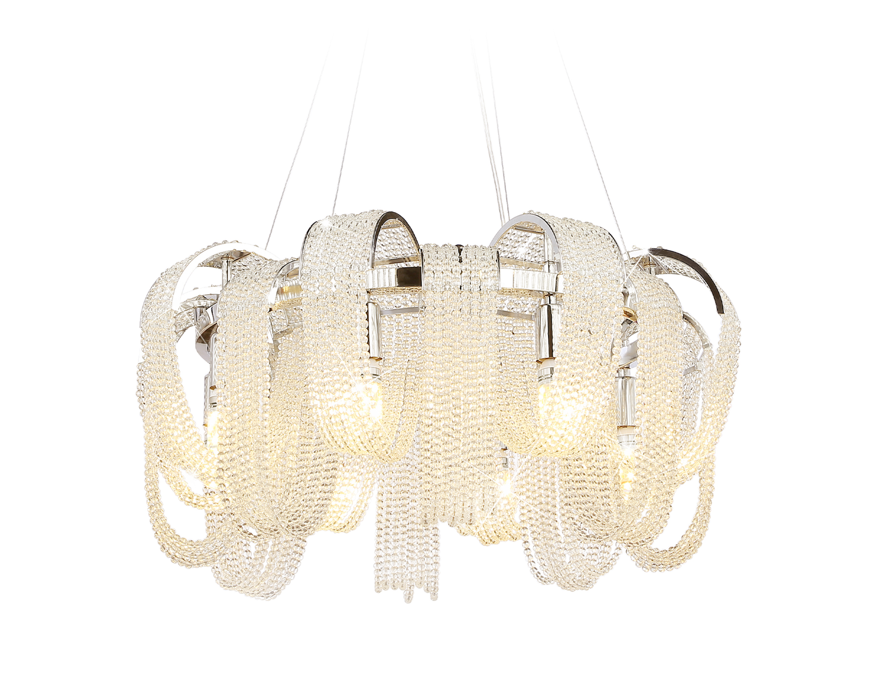 TR5377/8 CH/CL хром/прозрачный E14*8 max 40W D600*300