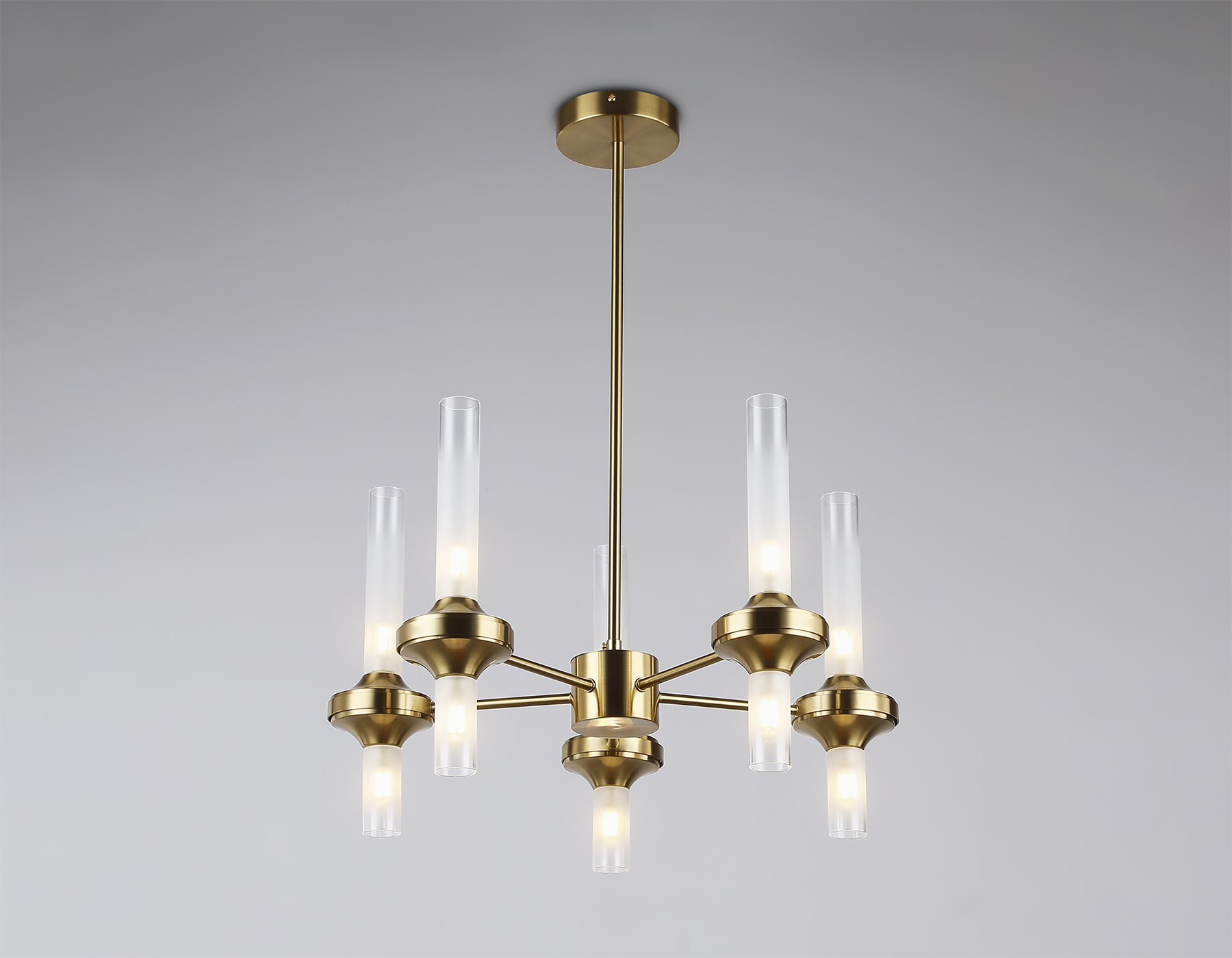 LH55358/10 BS/CL латунь/прозрачный G9/10 max 30W D550*690