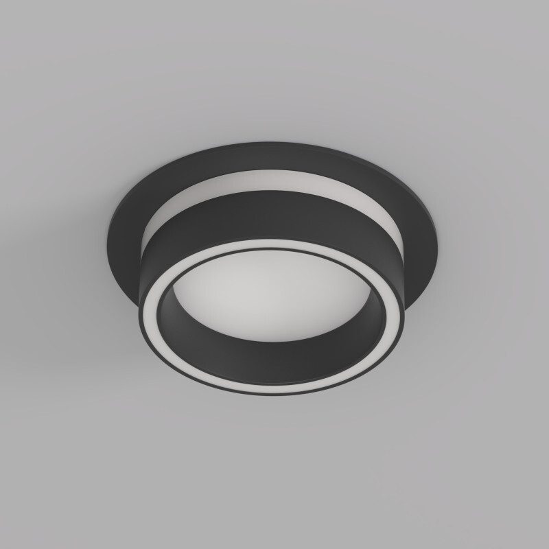 DK2100-BK Встраиваемый светильник NIKO, IP 20, до 15 Вт, GX53, LED, черный, акрил, алюминий