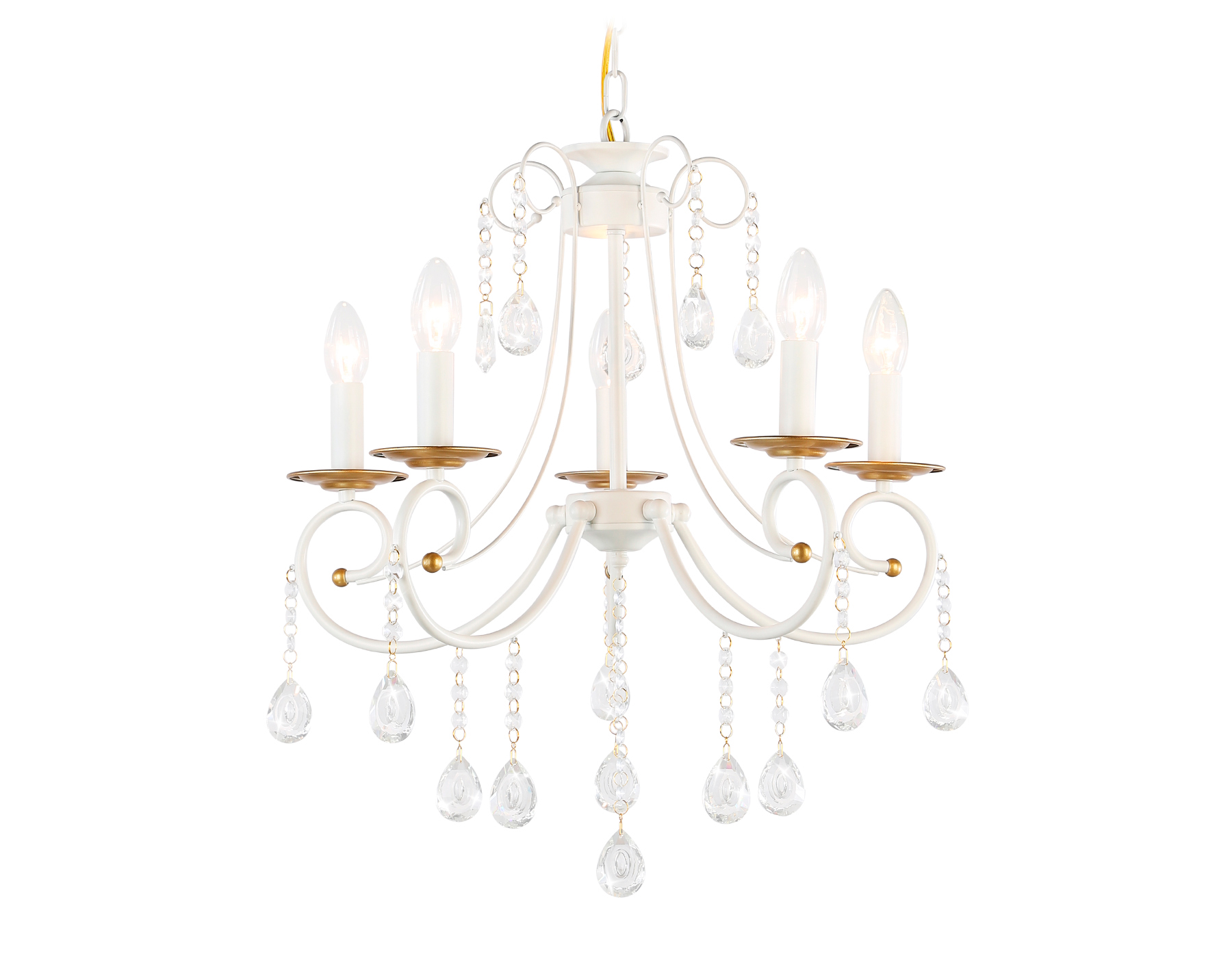 TR4916/5 WH/GD белый/золото E14/5 max 40W D550*860