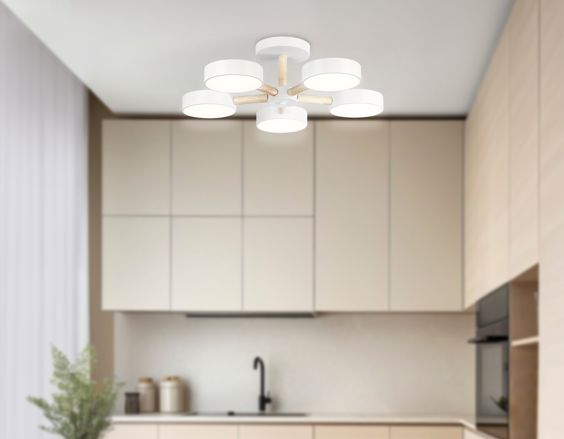 FL4825/5 WH белый 3000K-6400K 65W D580*160 (ПДУ ИК)