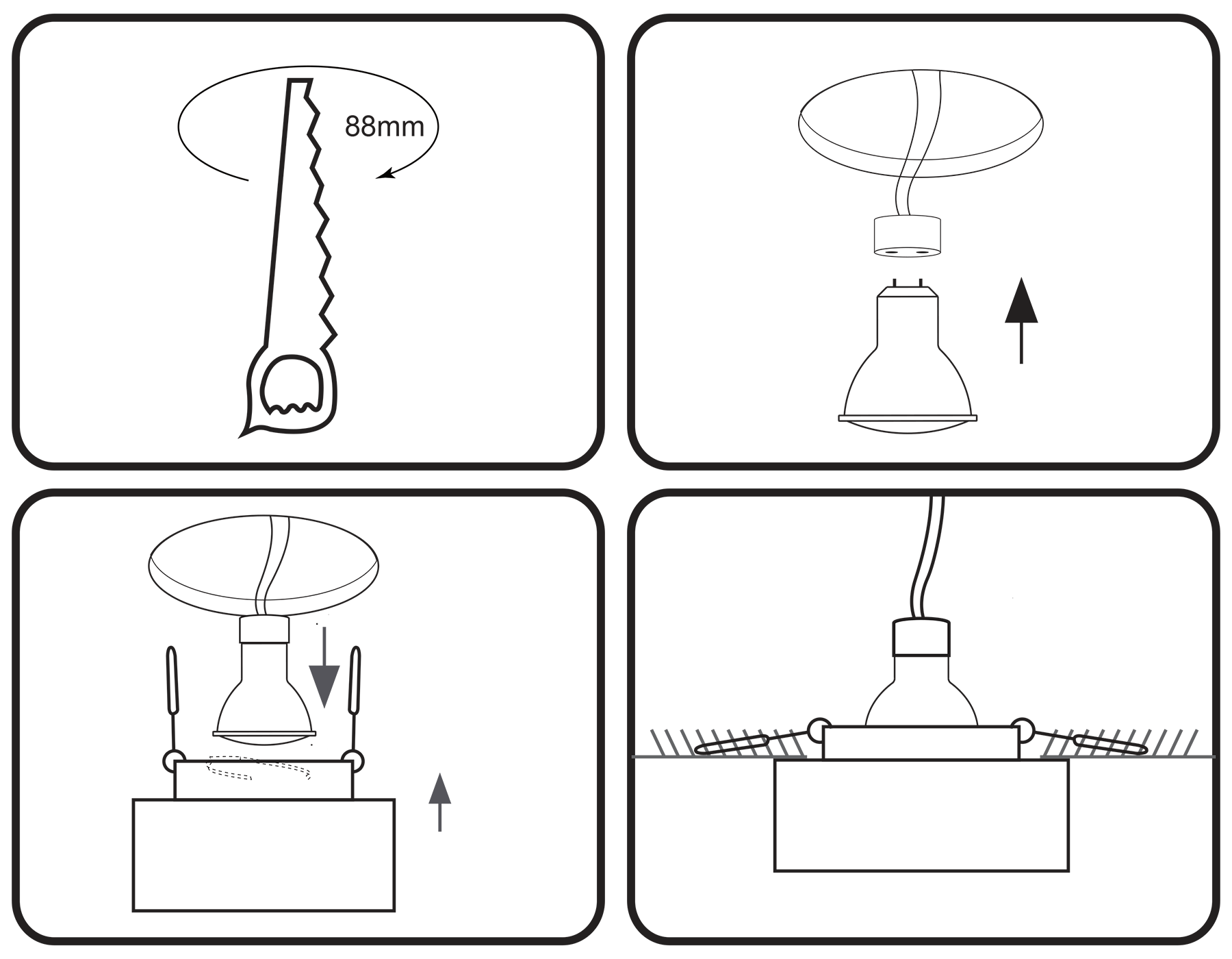 TN146 WH/BK белый/черный GU5.3 D96*78