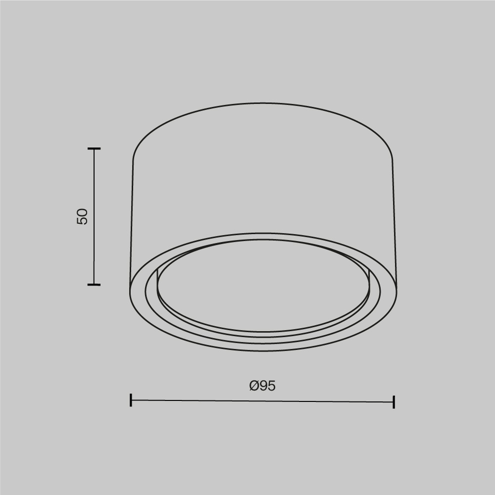 Потолочный светильник Technical C001CL-GX53-W