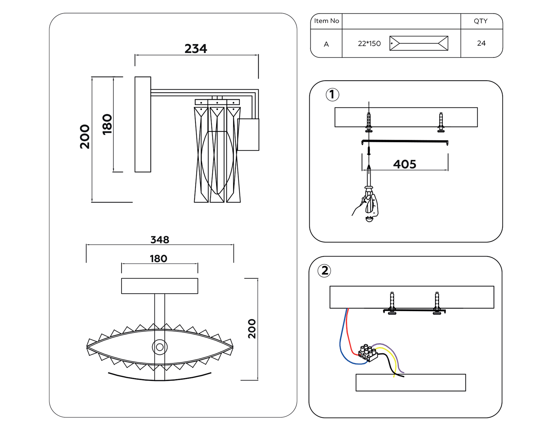 TR5095 GD/CL золото/прозрачный E14 max 40W 348*200*234