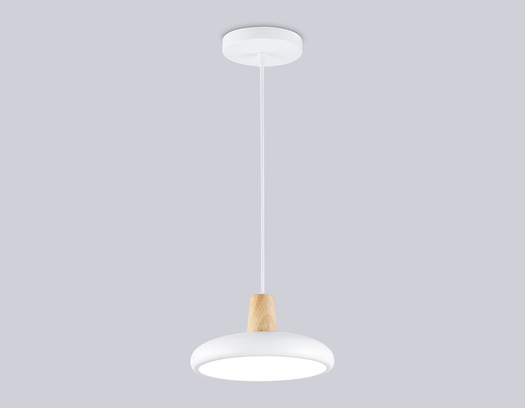 FL4838 WH/WD белый/дерево 24W 3000-6000K D200*800 (без ПДУ)