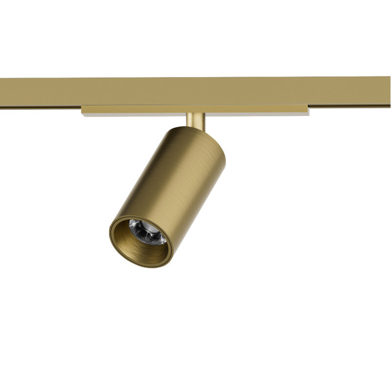 DK5740-SB Светильник для трека SHINE SPOT со светодиодом, D35*H70, 48V DC, 6W, RA?90, 3000K, IP20, сатинированная латунь, алюминий