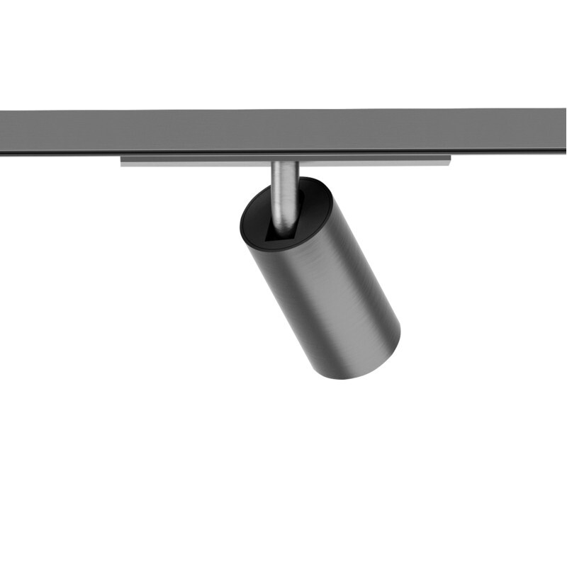 DK5740-DN Светильник для трека SHINE SPOT со светодиодом, D35*H70, 48V DC, 6W, RA?90, 3000K, IP20, темный никель, алюминий