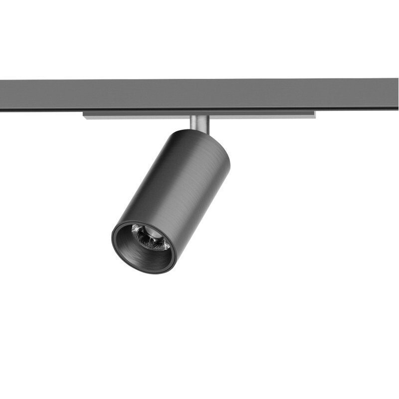 DK5740-DN Светильник для трека SHINE SPOT со светодиодом, D35*H70, 48V DC, 6W, RA?90, 3000K, IP20, темный никель, алюминий