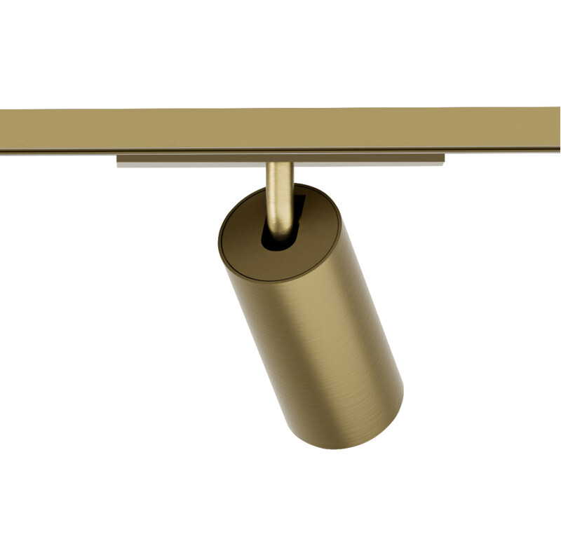 DK5741-SB Светильник для трека SHINE SPOT со светодиодом, D45*H100, 48V DC, 10W, RA?90, 3000K, IP20, сатинированная латунь, алюминий