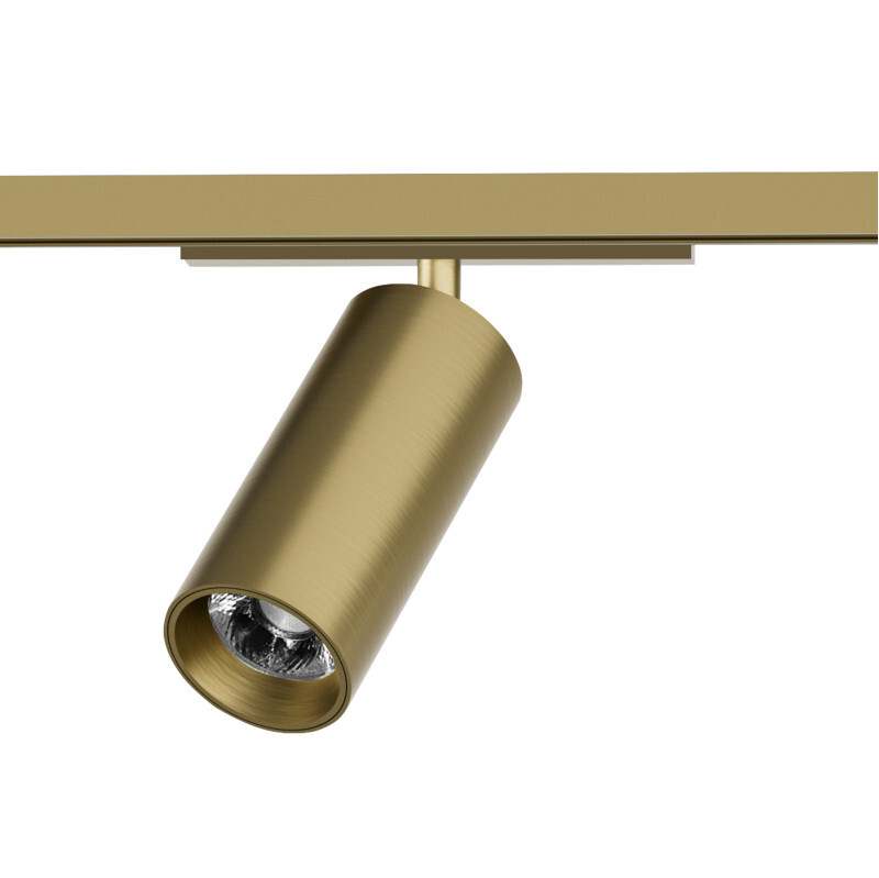 DK5741-SB Светильник для трека SHINE SPOT со светодиодом, D45*H100, 48V DC, 10W, RA?90, 3000K, IP20, сатинированная латунь, алюминий