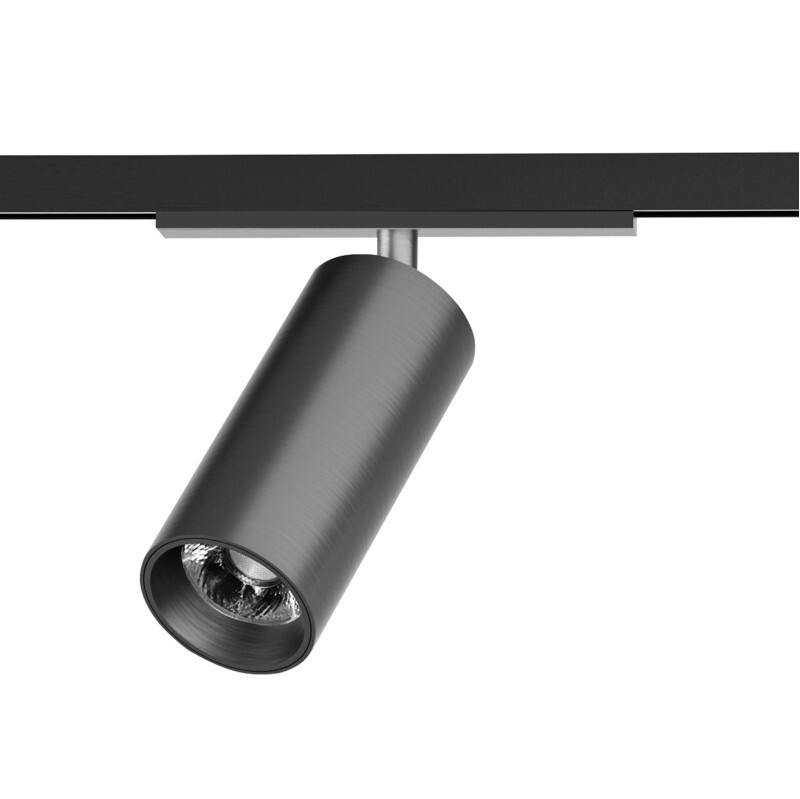 DK5741-DN Светильник для трека SHINE SPOT со светодиодом, D45*H100, 48V DC, 10W, RA?90, 3000K, IP20, темный никель, алюминий