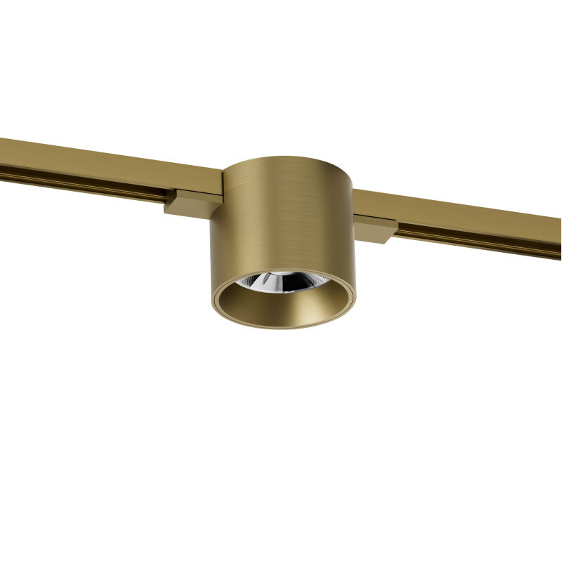 DK5743-SB Светильник для трека SHINE SPOT со светодиодом, D70*H60, 48V DC, 8W, RA?90, 3000K, IP20, сатинированная латунь, алюминий