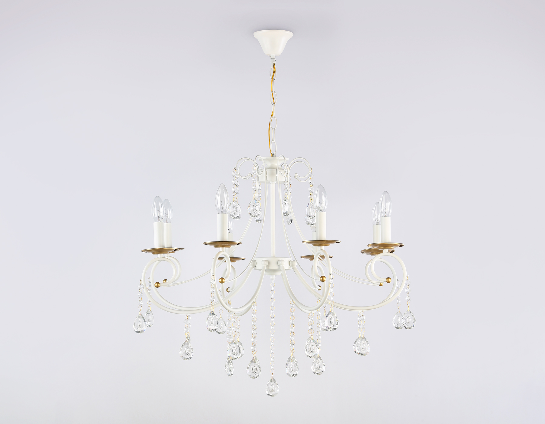 TR4917/8 WH/GD белый/золото E14/8 max 40W D740*930