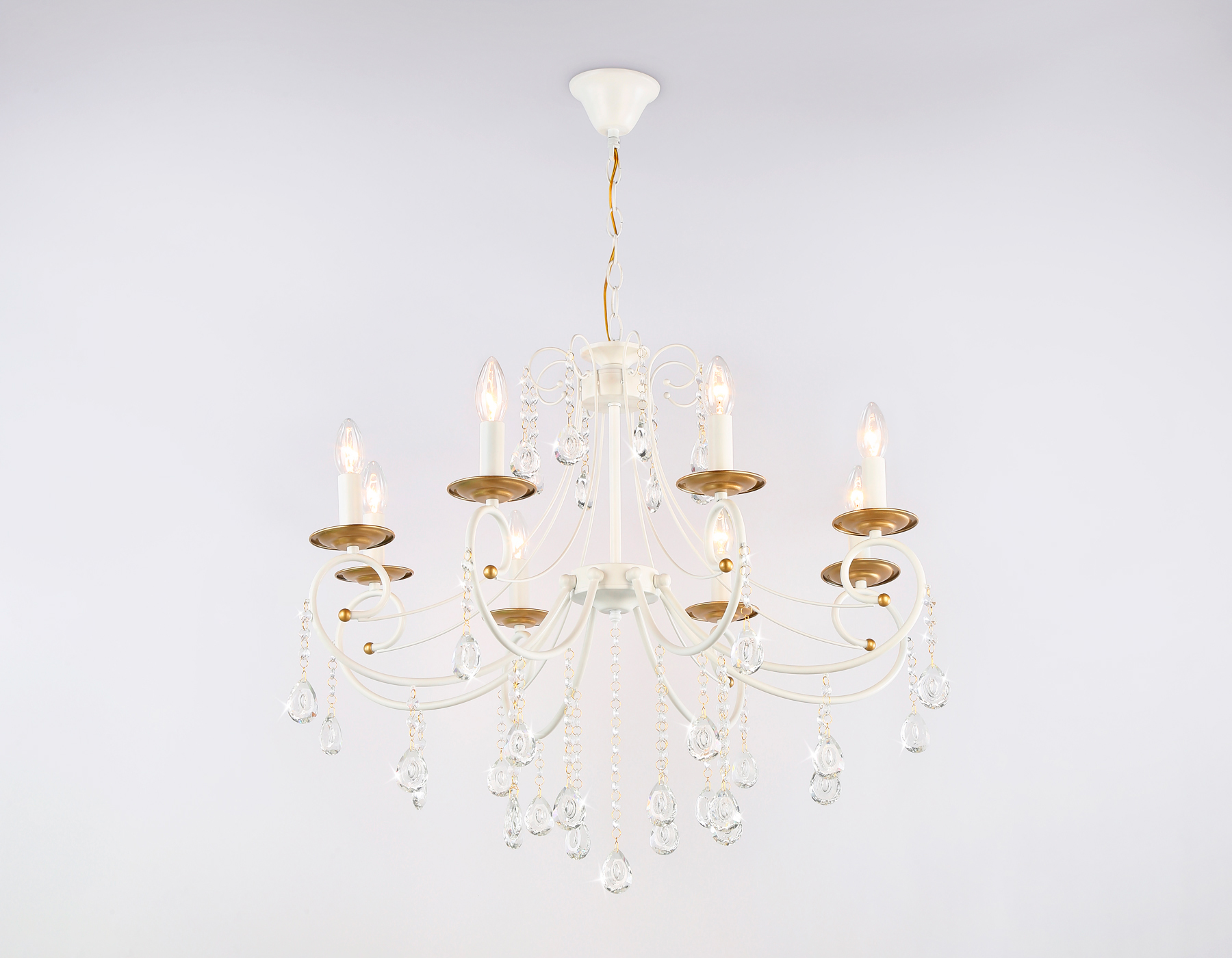 TR4917/8 WH/GD белый/золото E14/8 max 40W D740*930