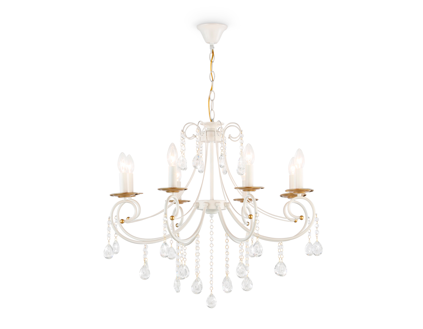 TR4917/8 WH/GD белый/золото E14/8 max 40W D740*930