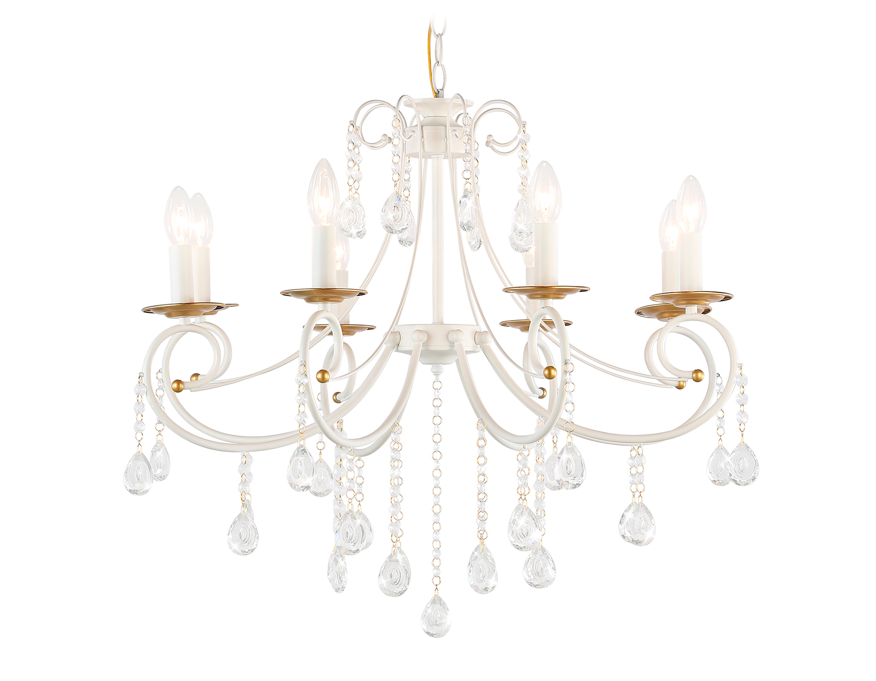 TR4917/8 WH/GD белый/золото E14/8 max 40W D740*930