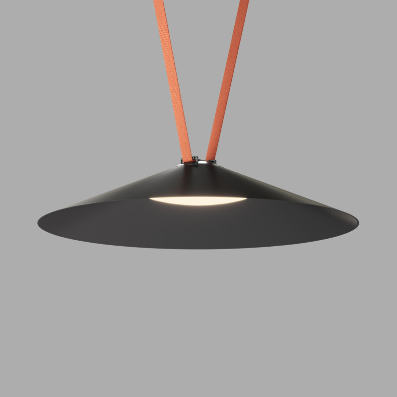 DK5569-BK Cветильник для трека-ремня Belty, серия Flow, со светодиодом, D600*H122мм, 48V DC, 24W, RA90, 120°, 3000K, IP20, черный, алюминий