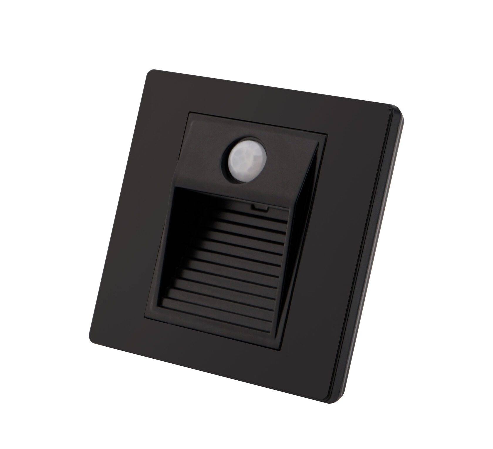DK1020-BK Светильник встраиваемый в стену c датчиком движения, IP 20, LED 3000, 1 Вт, черный, пластик