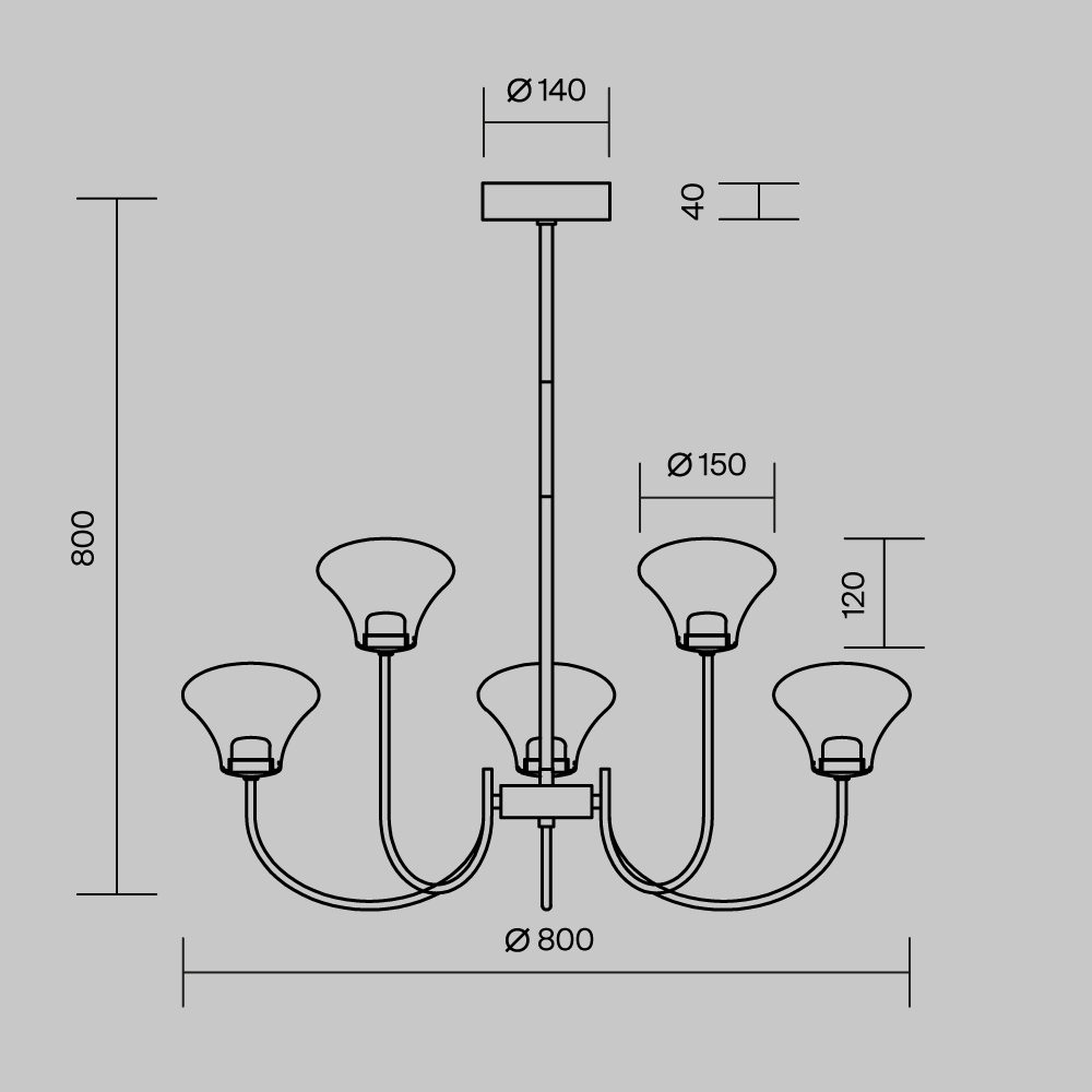 Подвесной светильник Maytoni MOD402PL-L30BS3K