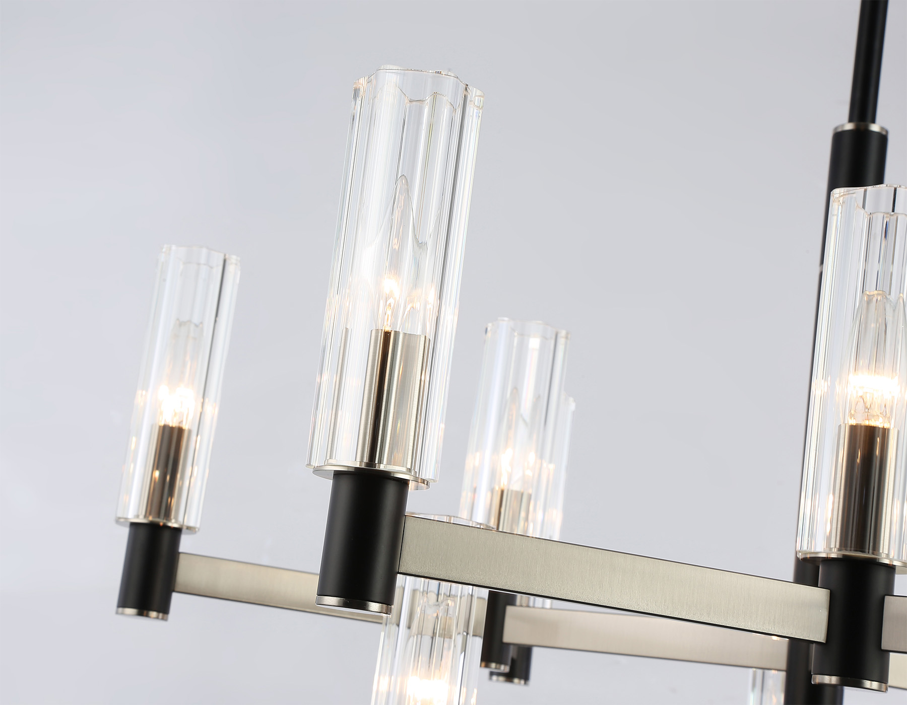 LH55505/12 SN/BK/CL сатин никель/черный/прозрачный E14*12 max 40W D860*905