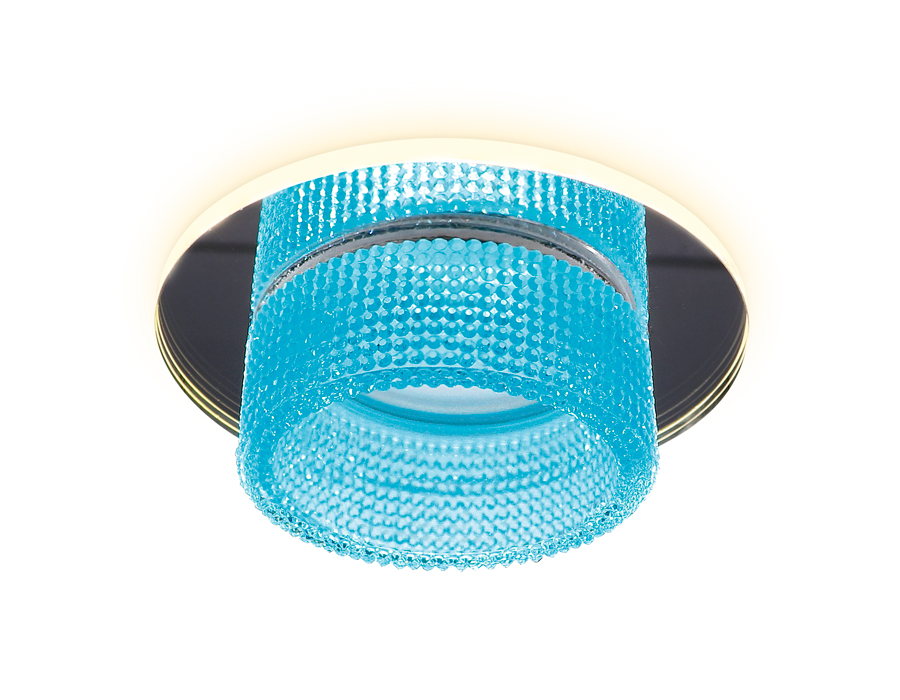 TN351 CH/BL хром/голубой GU5.3+3W (LED COLD) D95*45