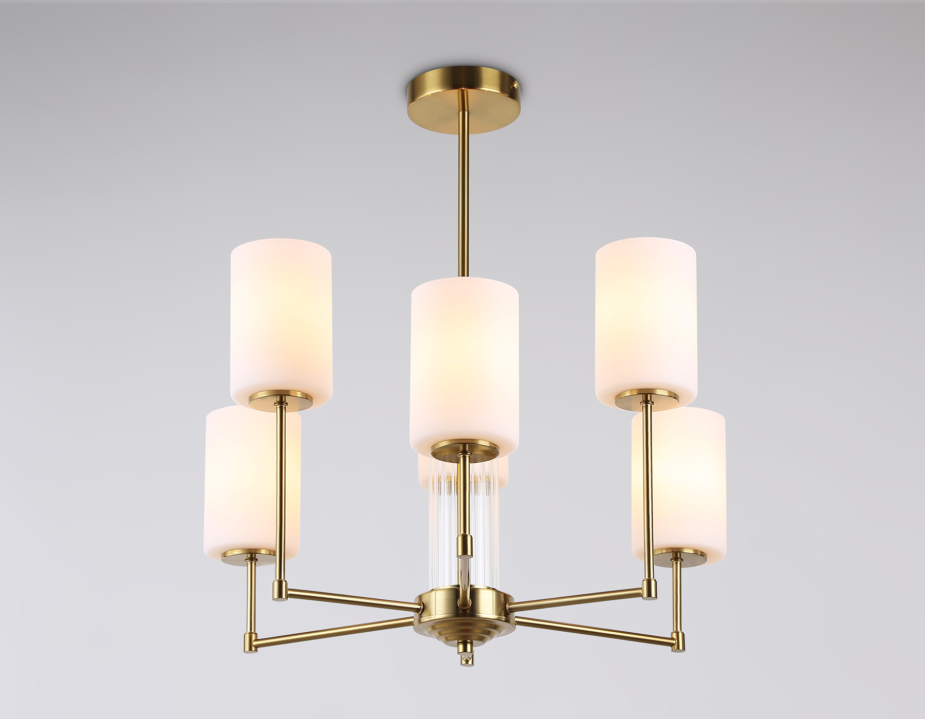 LH56215/6 BS/FR латунь/белый матовый E27/6 max 60W D600*600