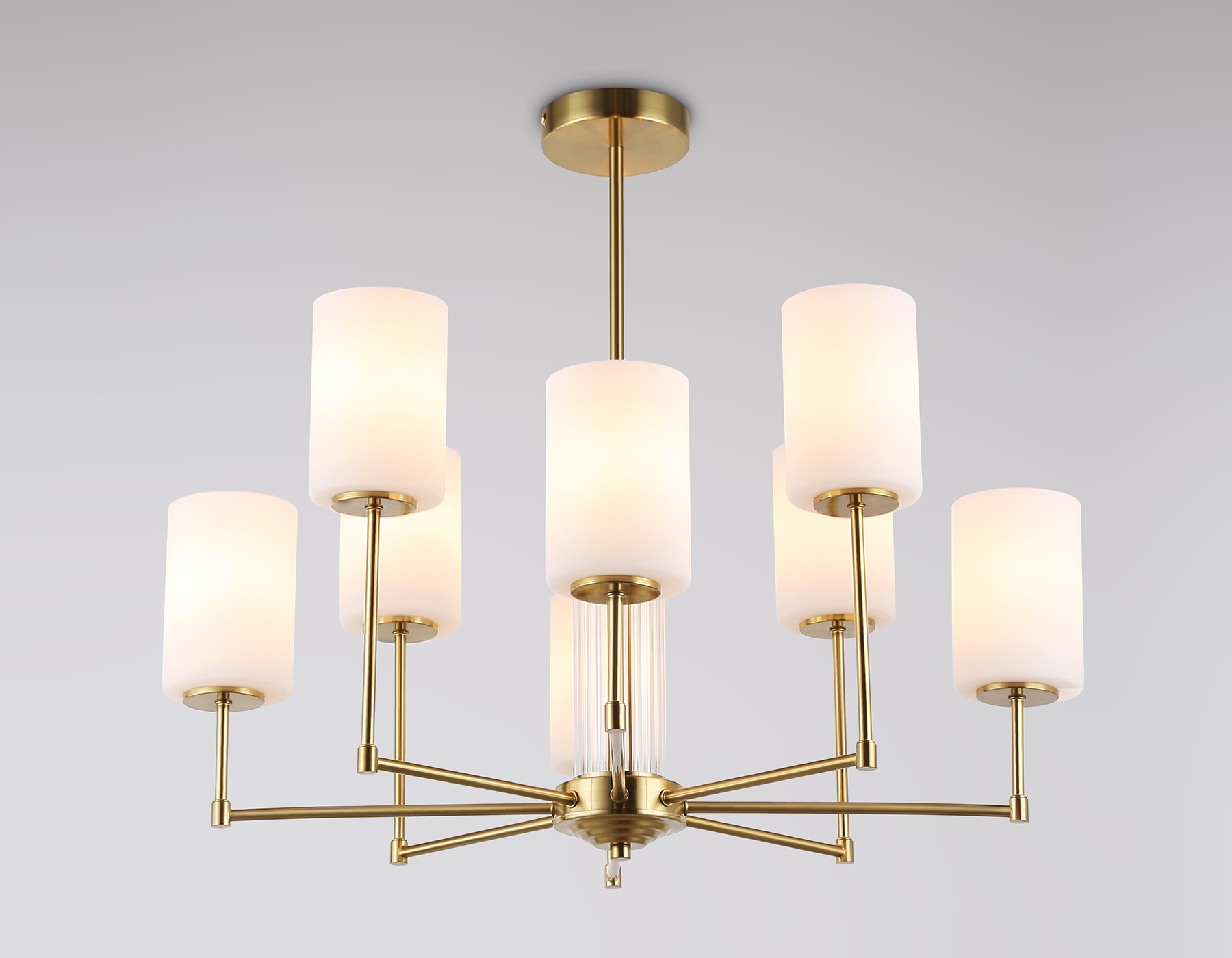 LH56217/8 BS/FR латунь/белый матовый E27/8 max 60W D700*600