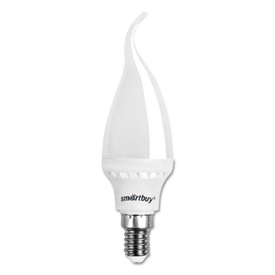 Светодиодная (LED) Свеча на ветру матовая Лампа Smartbuy-C37-05W/4000/E14 (SBL-C37Tip-05-40K-E14)