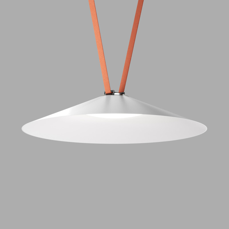 DK5568-WH+BK Cветильник для трека-ремня Belty, серия Flow, со светодиодом, D600*H122мм, 48V DC, 24W, RA90, 120°, 4000K, IP20, белый с черным, алюминий