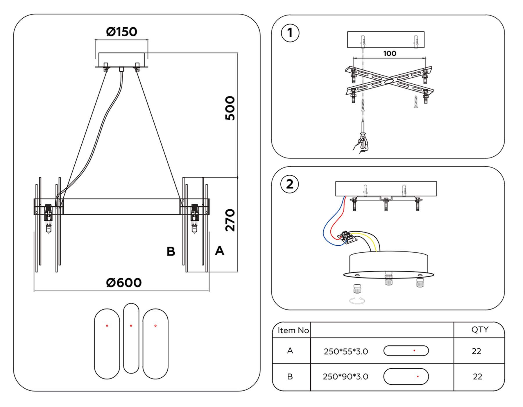 TR5344/12 GD/SM золото/дымчатый G9/12 max 40W D600*770