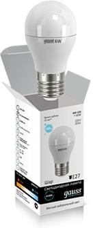 Лампа Gauss LED Elementary Globe 6W E27 4100K 1/10/100