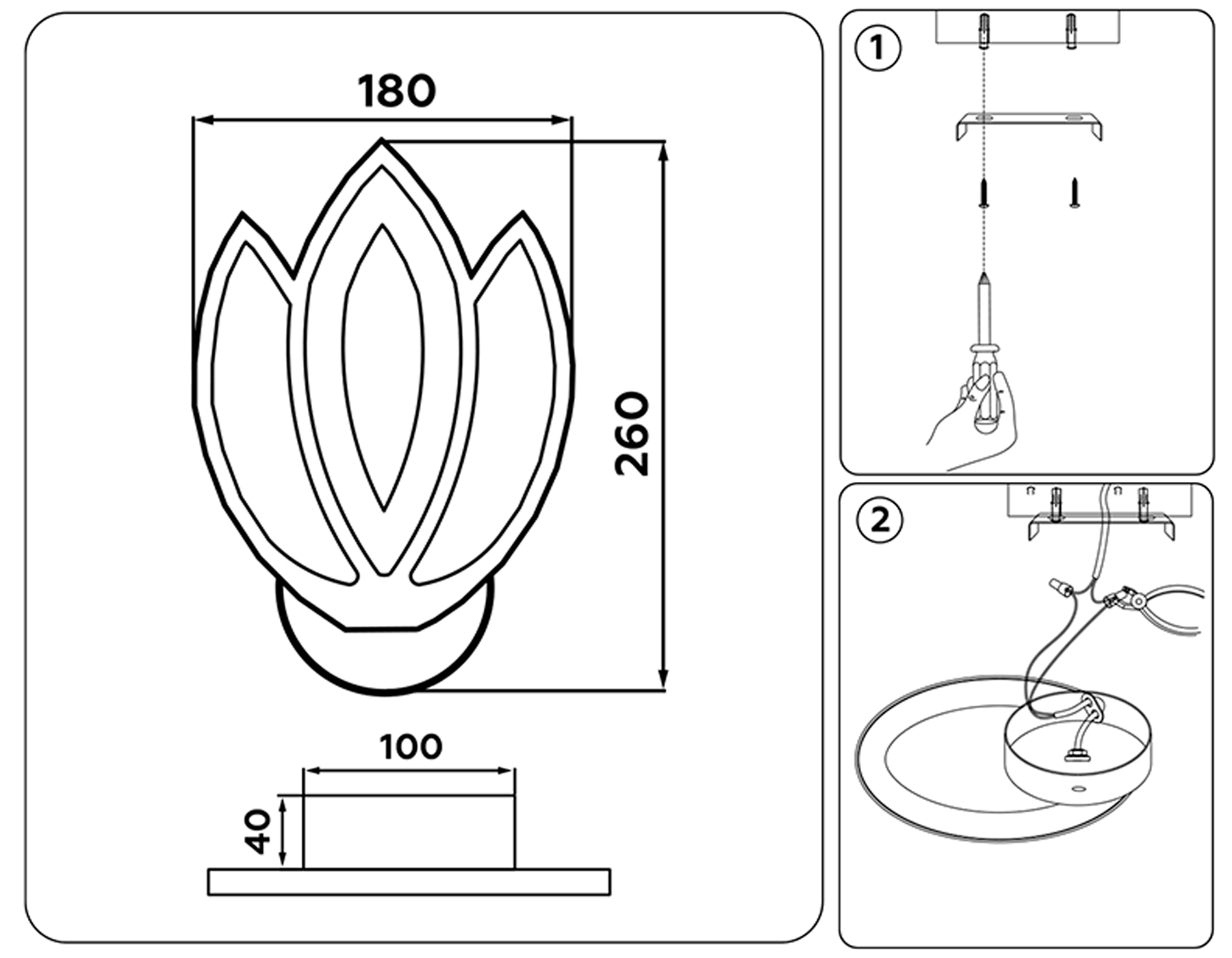 FA453 WH белый 3000K+6400K/4200K 24W 260*180*60