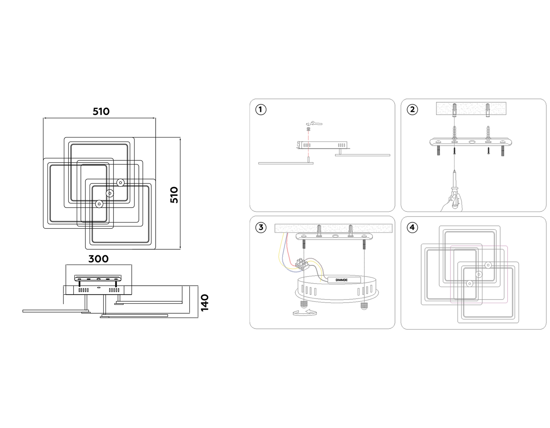 FA535/3 CF кофе 118W 510*510*140 (ПДУ РАДИО 2.4)