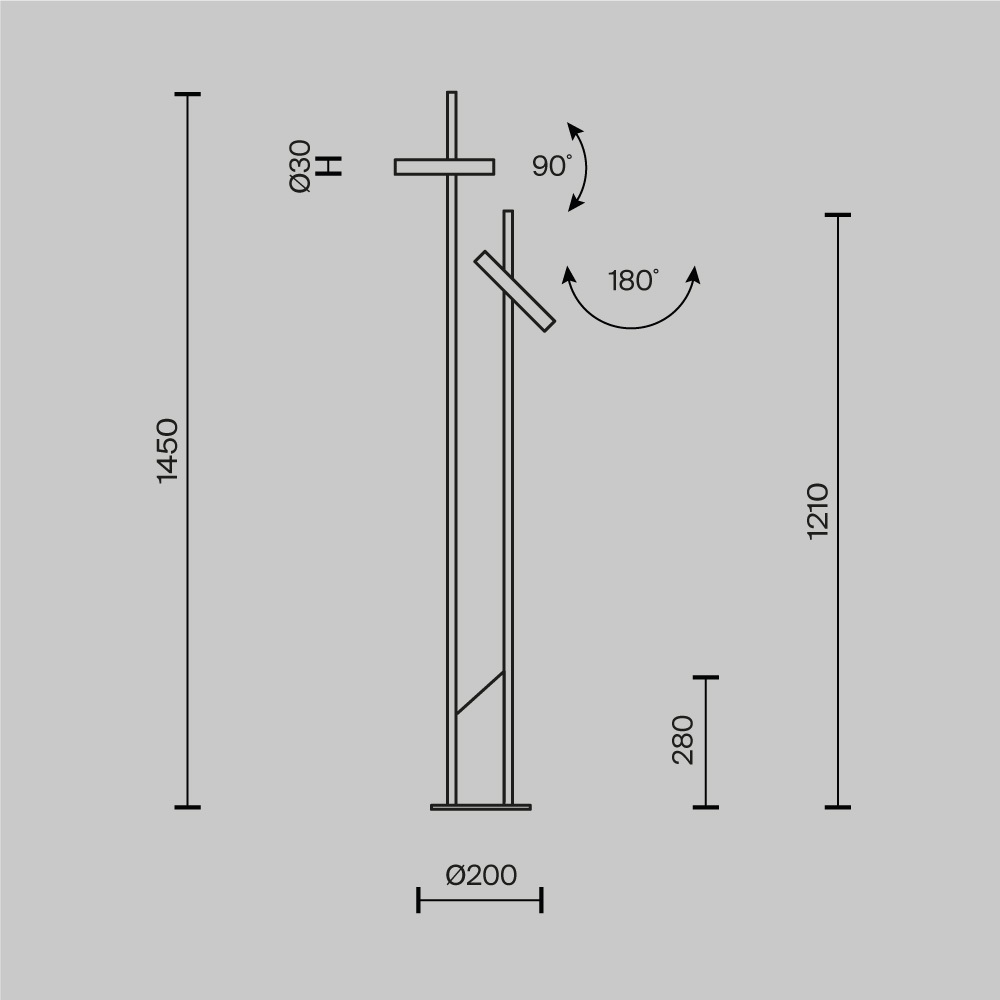 Напольный светильник (торшер) Maytoni MOD460FL-L6BS3K