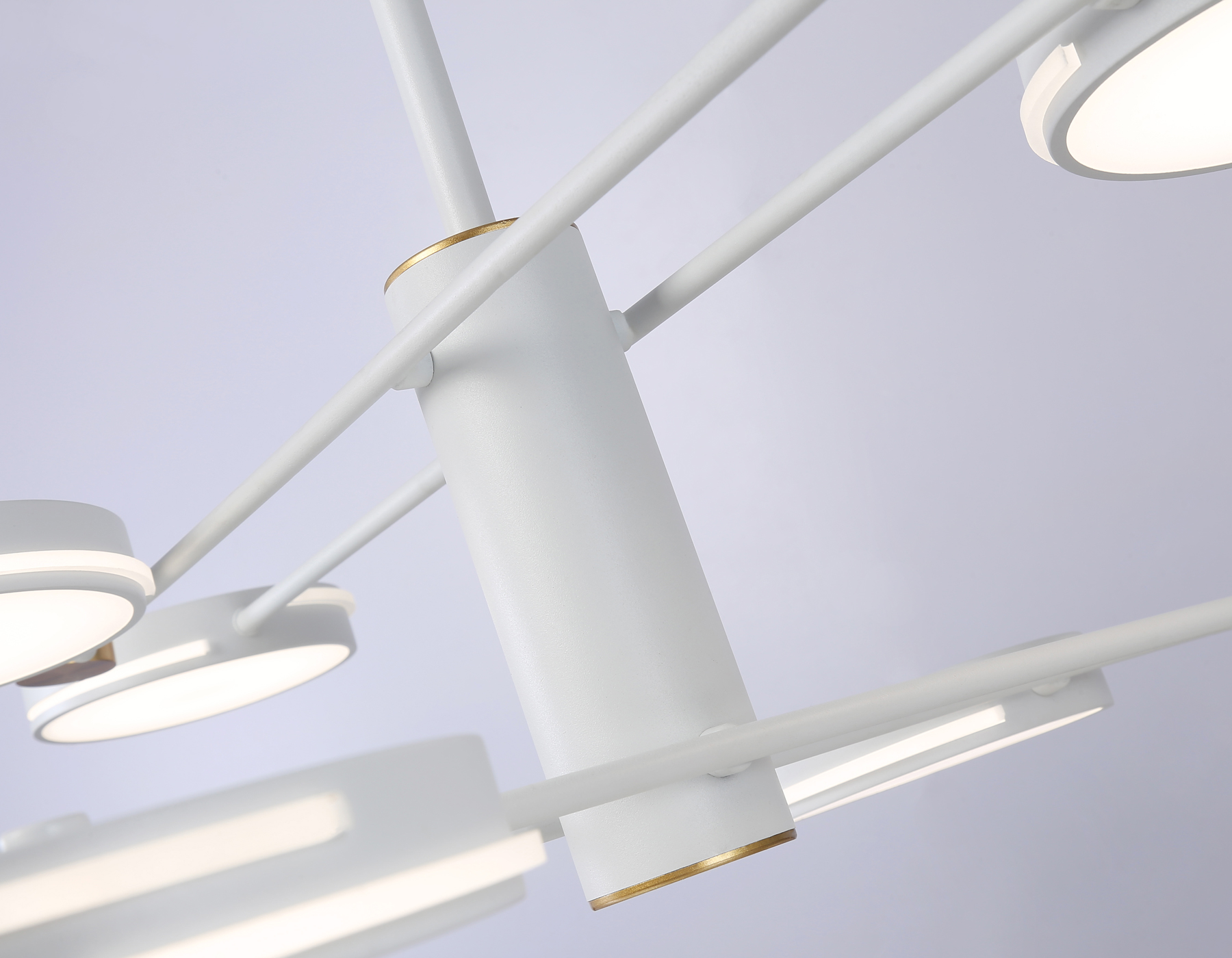 FL51642/8 WH/GD белый/золото 3000K/4200K/6400K 67W D1000*850 (Без ПДУ)