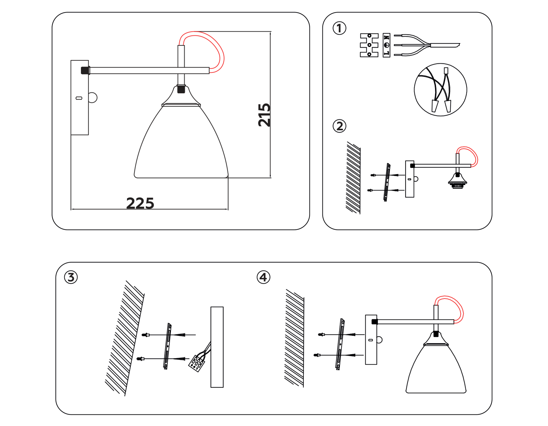 TR3045 CH/FR хром/белый матовый E27 max 40W 215*135*225