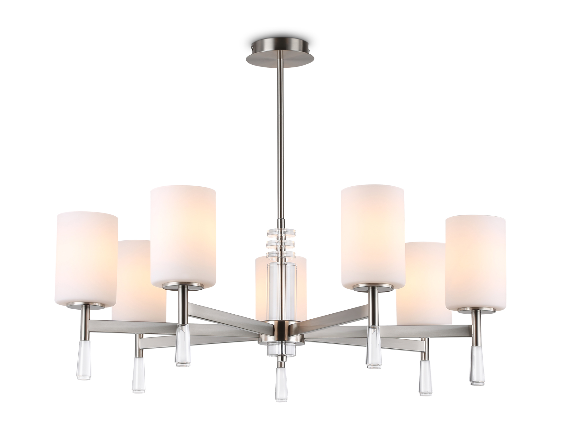 LH56253/7 SN/FR никель/белый матовый E27/7 max 60W D750*590