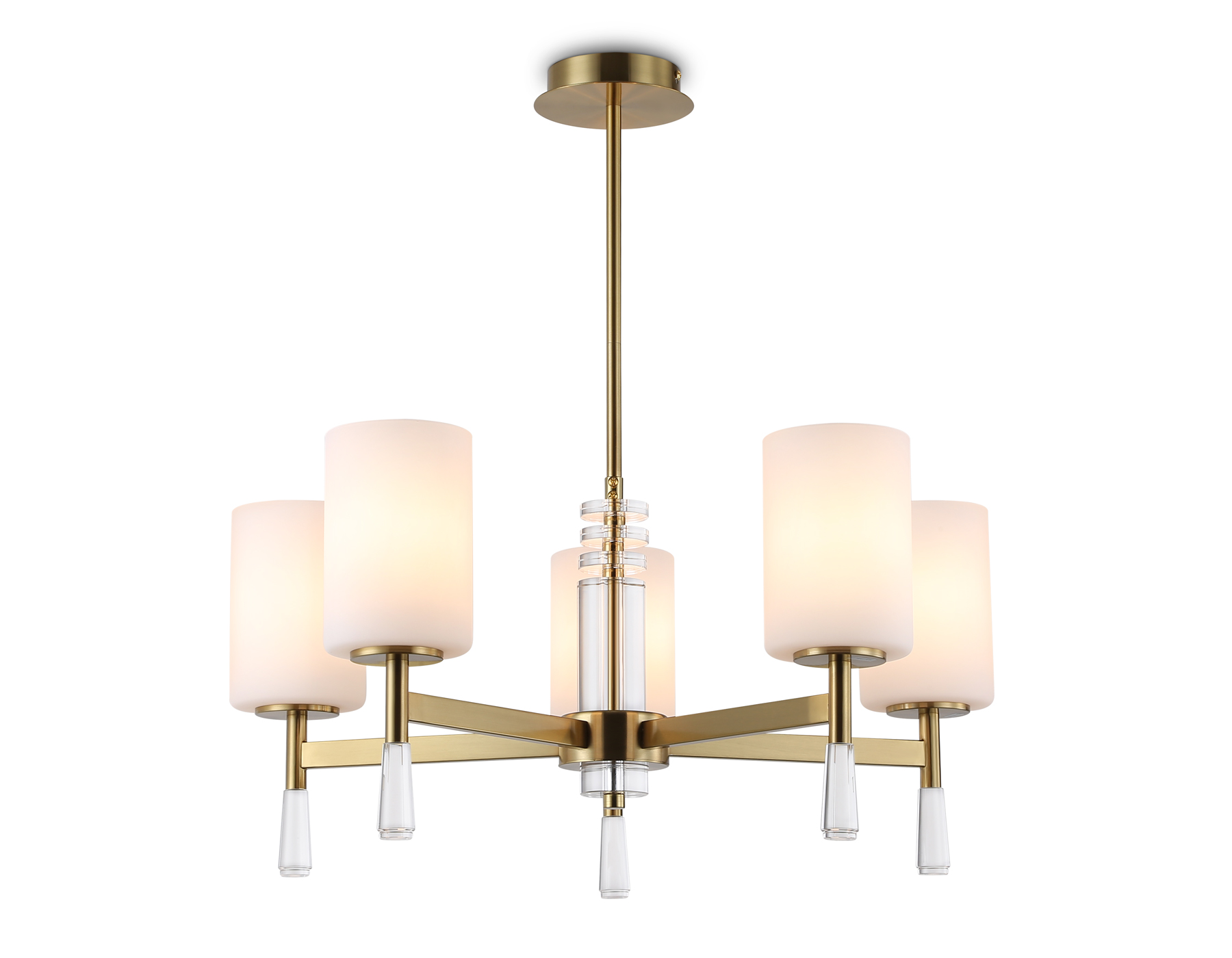 LH56261/5 BS/FR латунь/белый матовый E27/5 max 60W D600*590