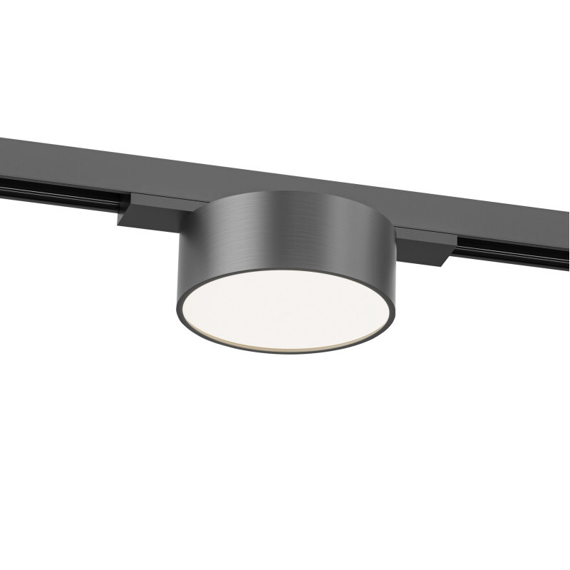 DK5761-DN Светильник для трека SHINE FLOW со светодиодом, D74*H28, 48V DC, 6W, RA?90, 3000K, IP20, темный никель, алюминий