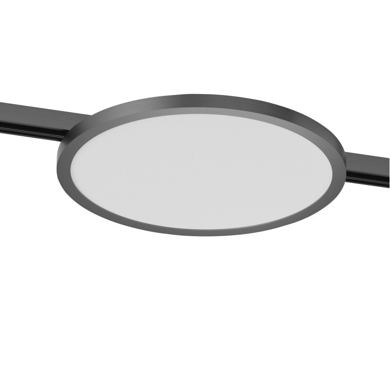 DK5763-DN Светильник для трека SHINE FLOW со светодиодом, D198*H27, 48V DC, 15W, RA?90, 3000K, IP20, темный никель, алюминий