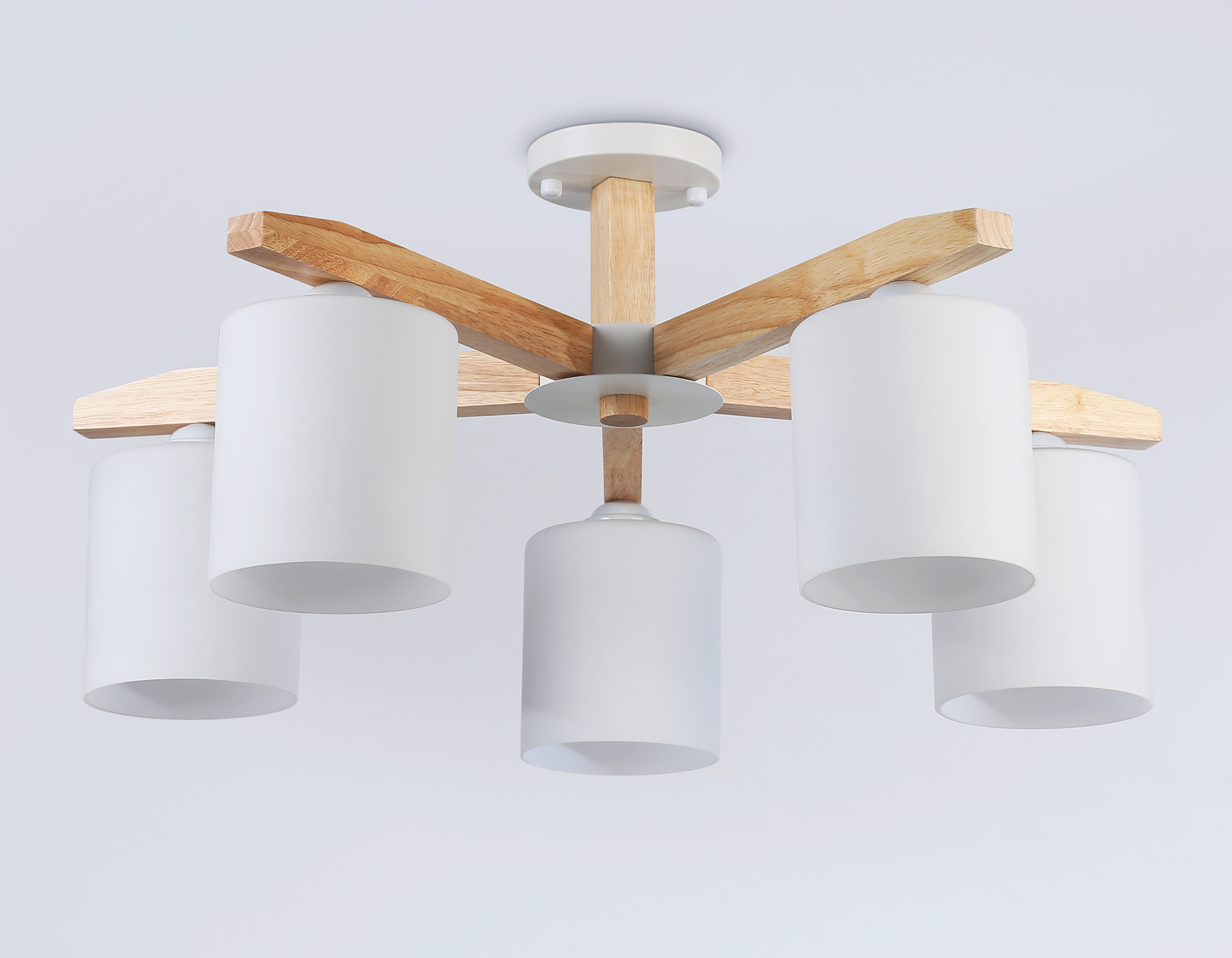 TR83113/5 WH/LW белый/светлое дерево E27/5 max 40W D700*325