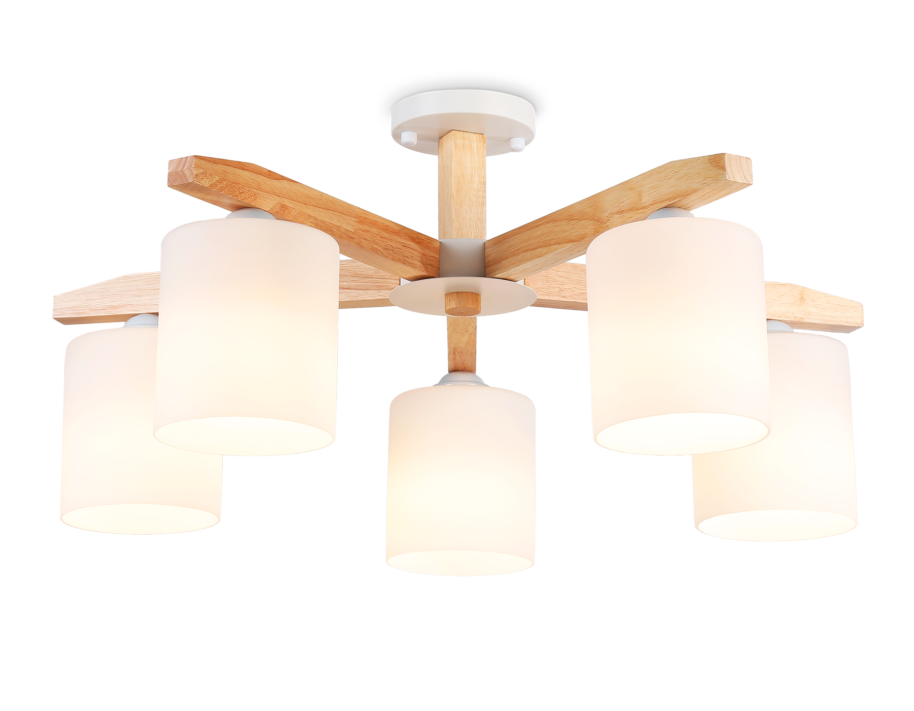 TR83113/5 WH/LW белый/светлое дерево E27/5 max 40W D700*325